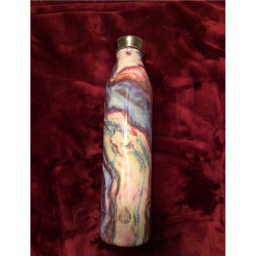 Tal Rainbow Marble Stainless Steel Reusable Water Bottle NEW 20 Oz